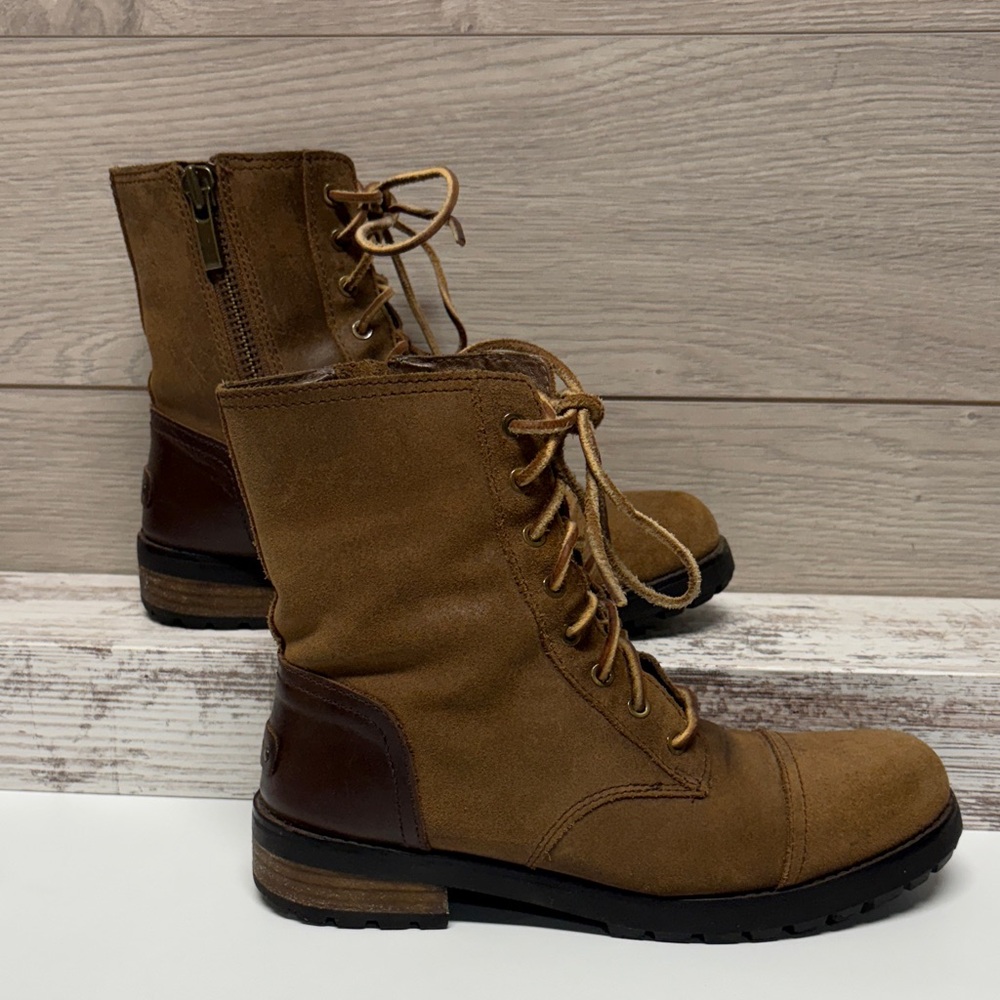 UGG KILMER WATER-RESISTANT WOMEN BOOTS LEATHER CHESTNUT